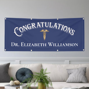 Herzlichen Glückwunsch Nurse Doctor Caduceus Banner