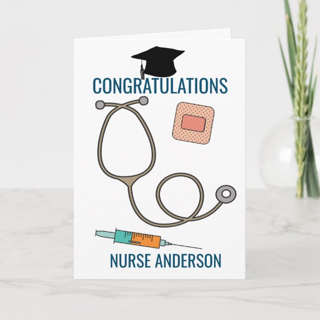 Herzlichen Glückwunsch Nurse Graduate Karte (Vorderseite)