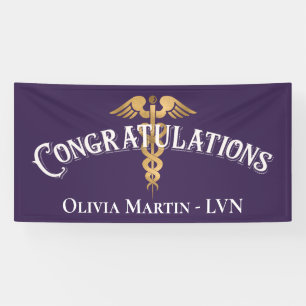 Herzlichen Glückwunsch Nurse LVN RN Medical Abschl Banner