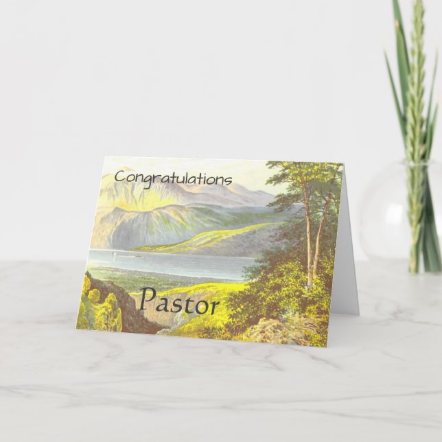 Herzlichen Glückwunsch Pastor Karte (Vorderseite)