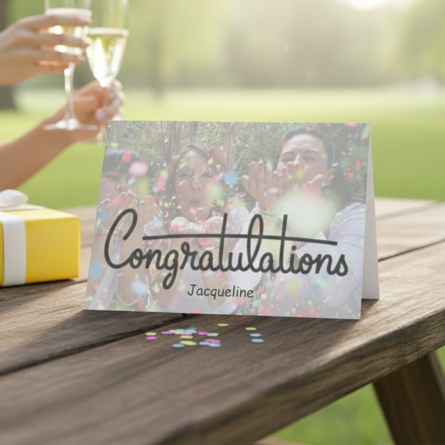 Herzlichen Glückwunsch Personalisiert Card Karte (Congratulations Personalized Card)