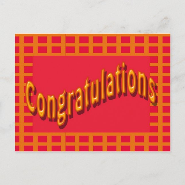 Herzlichen Glückwunsch Postkarte (Vorderseite)