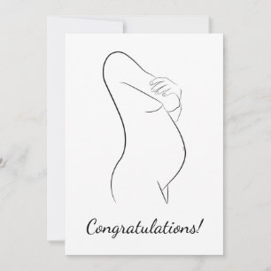 Herzlichen Glückwunsch Pregnancy Line Art Pregnant Karte