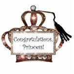 "Herzlichen Glückwunsch, Prinzessin!" Abschluss Freistehende Fotoskulptur<br><div class="desc">Diese sind lustig und fabelhaft für Abschlussfeiern - sie machen wunderbare Auszeichnungen,  Tischdekoration oder Kuchenoberflächen! Andere lustige Kreationen von Lady Denise - Karo sie alle auf www.zazzle.com/LadyDenise!</div>