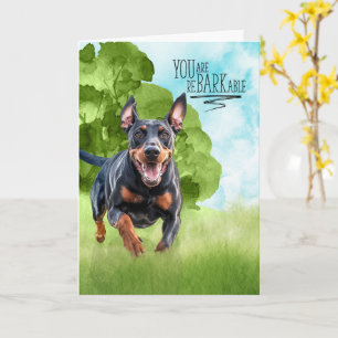 Herzlichen Glückwunsch reBARKable Dobermann-Hund Karte