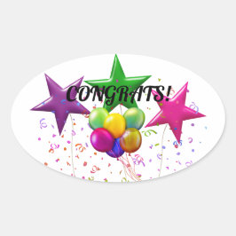 Herzlichen Glückwunsch Rechteckige Aufkleber