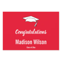 Herzlichen Glückwunsch Red & White Grad Graduierun