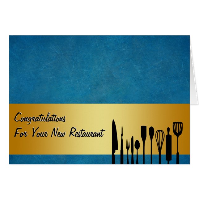 Herzlichen Glückwunsch Restaurant Neue Visitenkart (Vorderseite (Horizontal))