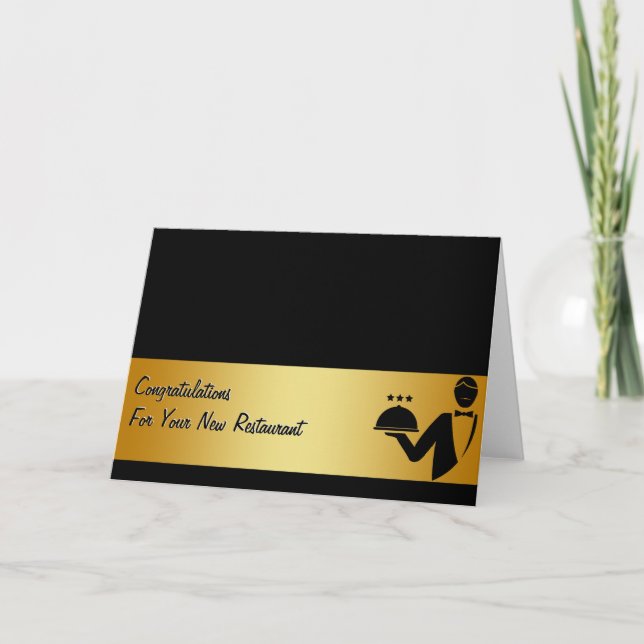 Herzlichen Glückwunsch Restaurant Neue Visitenkart Karte (Vorderseite)