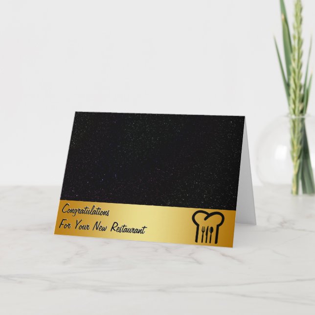 Herzlichen Glückwunsch Restaurant Neue Visitenkart Karte (Vorderseite)