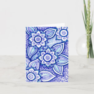 Herzlichen Glückwunsch Royal Blue Damast Indian Ma Karte