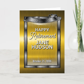 Herzlichen Glückwunsch Ruhestand Black and Gold Ankündigung
