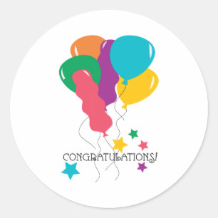 Herzlichen Glückwunsch! Runder Aufkleber