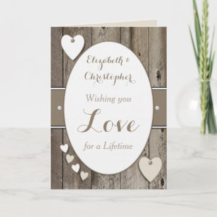 Herzlichen Glückwunsch Rustic Hochzeitstag weiß Karte