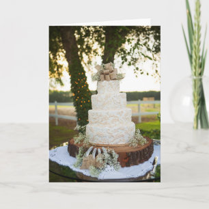 Herzlichen Glückwunsch - Rustikale Hochzeitstorte Karte