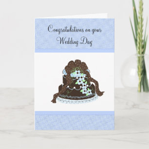 Herzlichen Glückwunsch Schokolade Hochzeitskuchen Karte