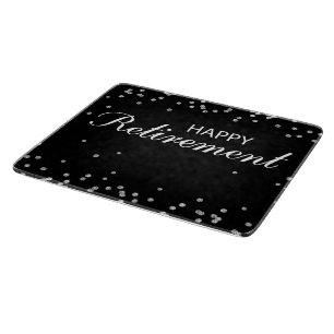 Herzlichen Glückwunsch Schwarz zu Silver Spark Schneidebrett