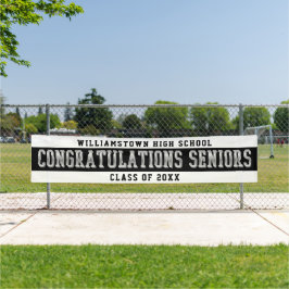 Herzlichen Glückwunsch Seniors White | Schwarz | S Banner