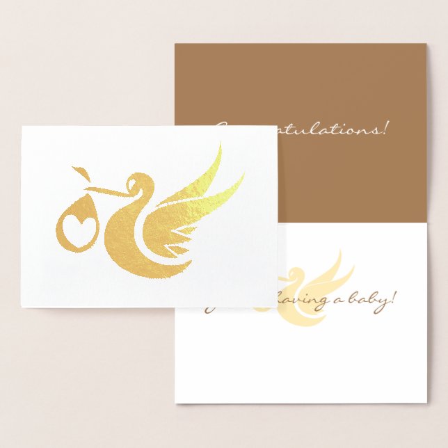 Herzlichen Glückwunsch! Sie bekommen ein Baby Folienkarte (Anzeige)