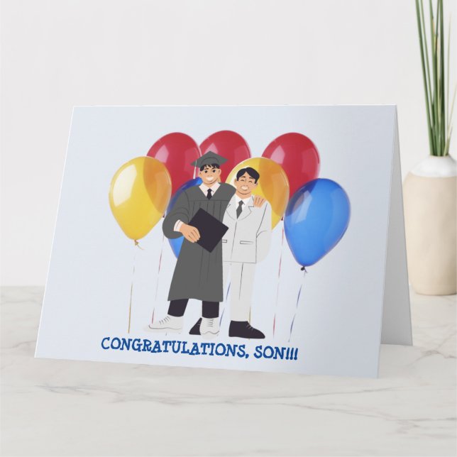 Herzlichen Glückwunsch, SOHN!!! KARTE (Vorderseite)