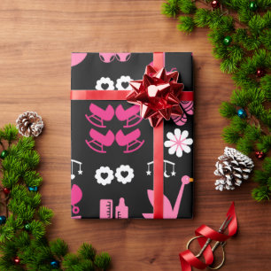 Herzlichen Glückwunsch Stalk Delivery Twin Girls Geschenkpapier