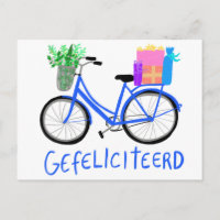 HERZLICHEN GLÜCKWUNSCH Süßes blaues Fahrrad zum Ge