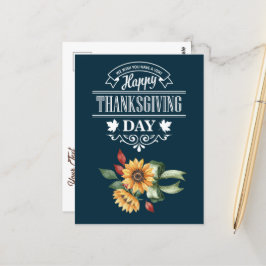 Herzlichen Glückwunsch Thanksgiving Postkarte