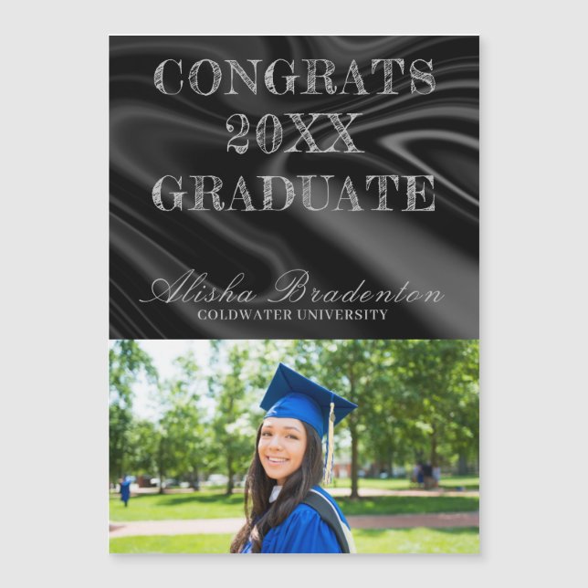 Herzlichen Glückwunsch Thin Magnetic Abschluss Car Magneteinladung (Vorderseite)