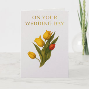 Herzlichen Glückwunsch Tulpen Blumen Hochzeitskart Karte