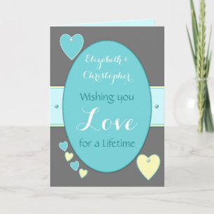 Herzlichen Glückwunsch türkis Hochzeitstagsgruß Karte