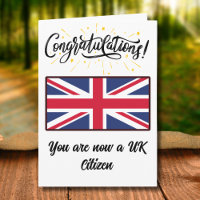 Herzlichen Glückwunsch UK Citiship Union Jack
