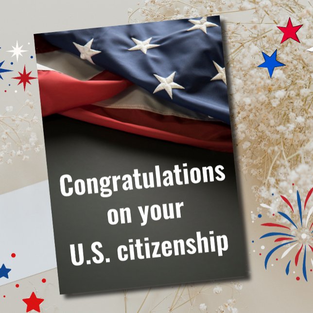 Herzlichen Glückwunsch US Citizenship American Fla Karte (Von Creator hochgeladen)