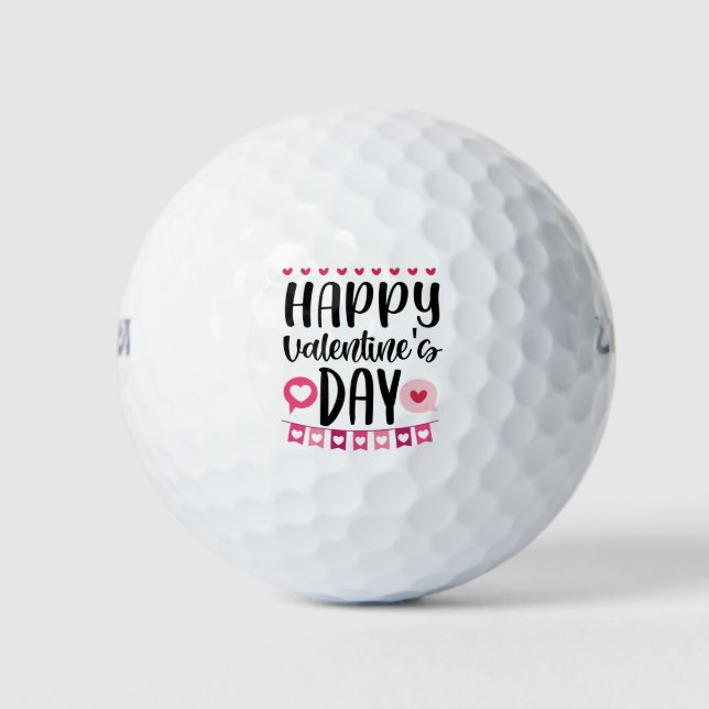 Herzlichen Glückwunsch Valentinstag Golfball (Vorderseite)