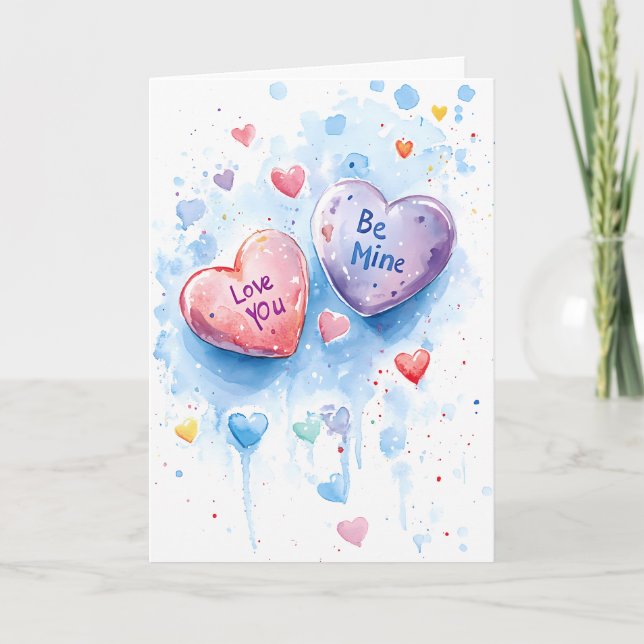 Herzlichen Glückwunsch: Valentinstag-Karte (Vorderseite)