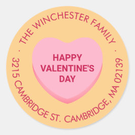 Herzlichen Glückwunsch Valentinstag Runder Aufkleber