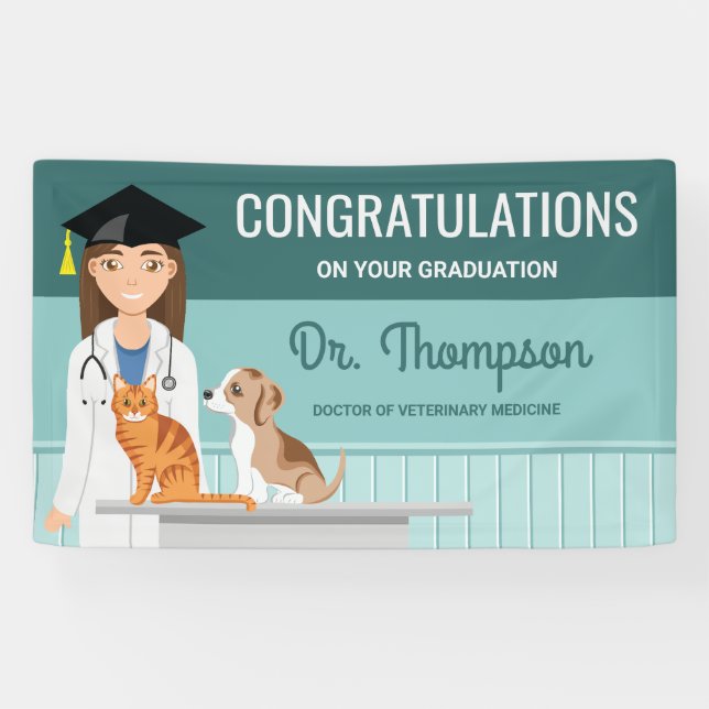 Herzlichen Glückwunsch Veterinär Graduate DVM Absc Banner (Horizontal)