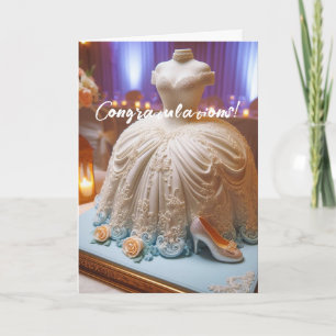 Herzlichen Glückwunsch White Floral Brautparty Car Karte