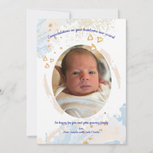 Herzlichen Glückwunsch zu Ihrem Babyjungen Einladung