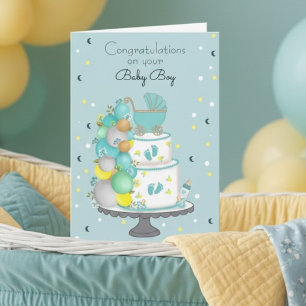 Herzlichen Glückwunsch zu Ihrem Babyjungen Karte