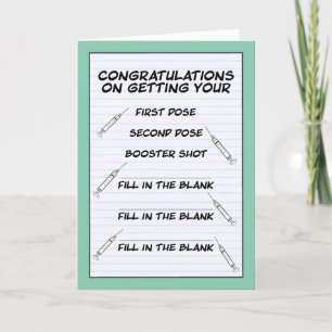 Herzlichen Glückwunsch zu Ihrem Coronavirus Shot B Feiertagskarte