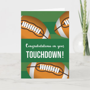 Herzlichen Glückwunsch zu Ihrem Fußball Touchdown  Karte