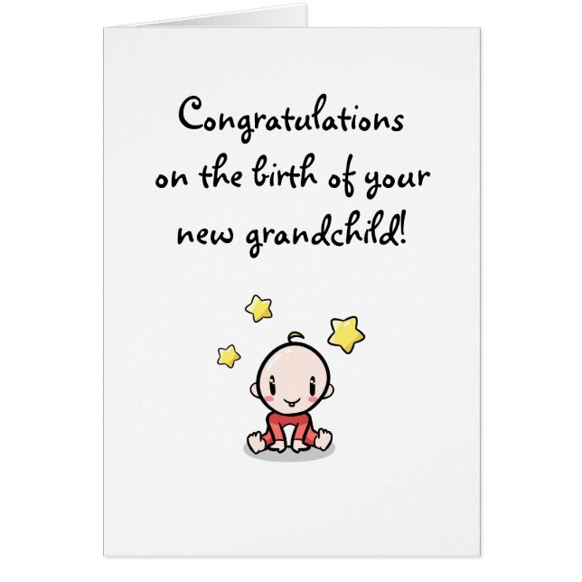 Herzlichen Glückwunsch zu Ihrem Großkind, Großelte (Vorne)