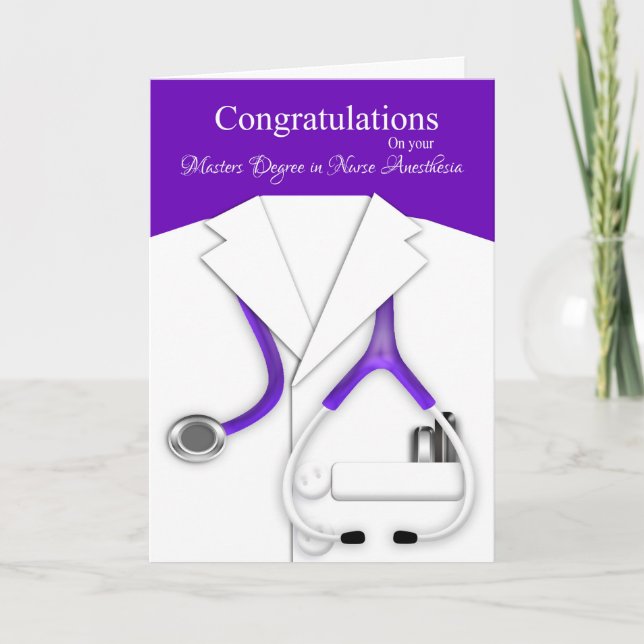 Herzlichen Glückwunsch zu Ihrem Master-Abschluss i Karte (Vorderseite)