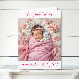 Herzlichen Glückwunsch zu Ihrem neuen Baby Girl Karte