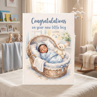 Herzlichen Glückwunsch zu Ihrem neuen Babyjungen Karte