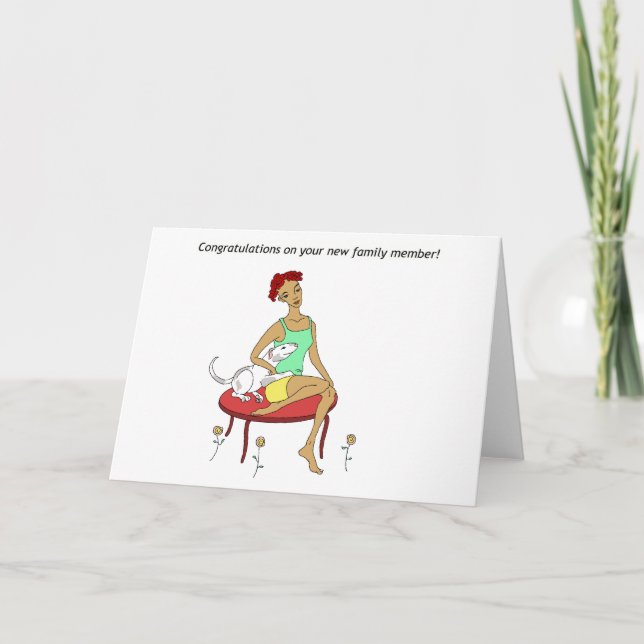 Herzlichen Glückwunsch zu Ihrem neuen Hund Karte (Vorderseite)