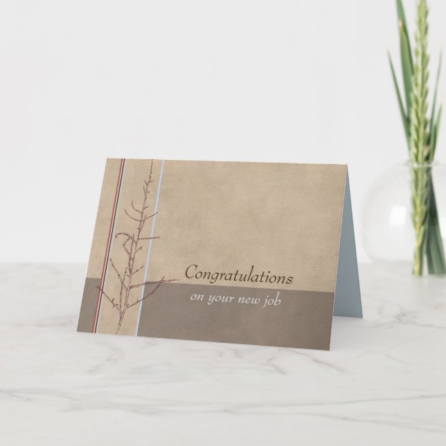 Herzlichen Glückwunsch zu Ihrem neuen Job Karte (Vorderseite)