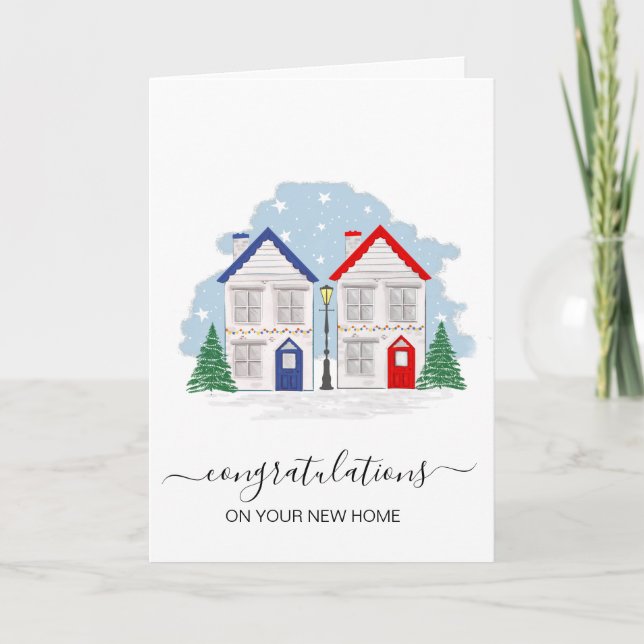 Herzlichen Glückwunsch zu Ihrem neuen Zuhause Real Karte (Vorderseite)