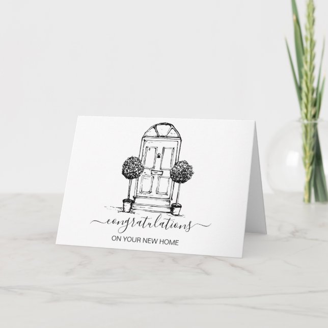 Herzlichen Glückwunsch zu Ihrem neuen Zuhause Real Karte (Vorderseite)