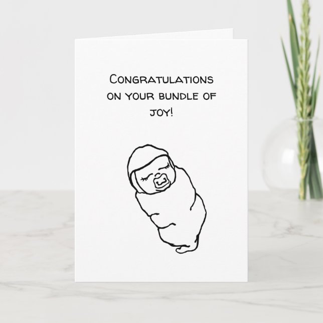 Herzlichen Glückwunsch zu Ihrem Paket Joy Baby Car Karte (Vorderseite)